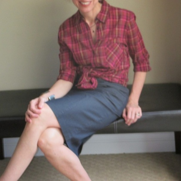 GAP easy perfect madras plaid shirt - Picture 2 of 3